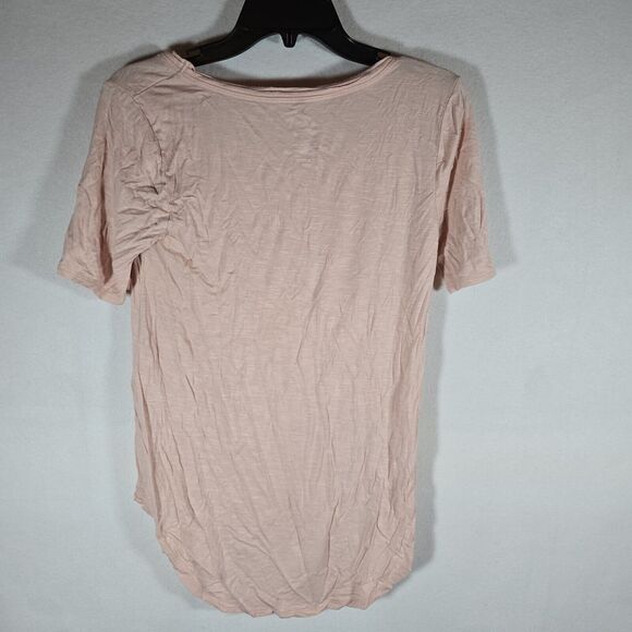 24/7 Maurices Shirt Women's Small Pink Short Sleeve Twist Front - Picture 7 of 11